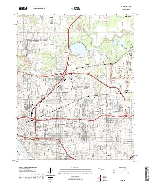 Tulsa, OK — USGS 7.5-minute topo (2022)