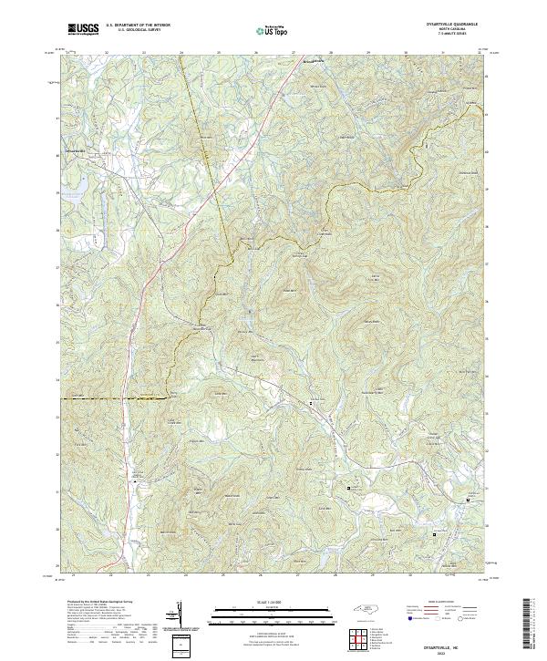 Dysartsville, NC — USGS 7.5-minute topo (2022)