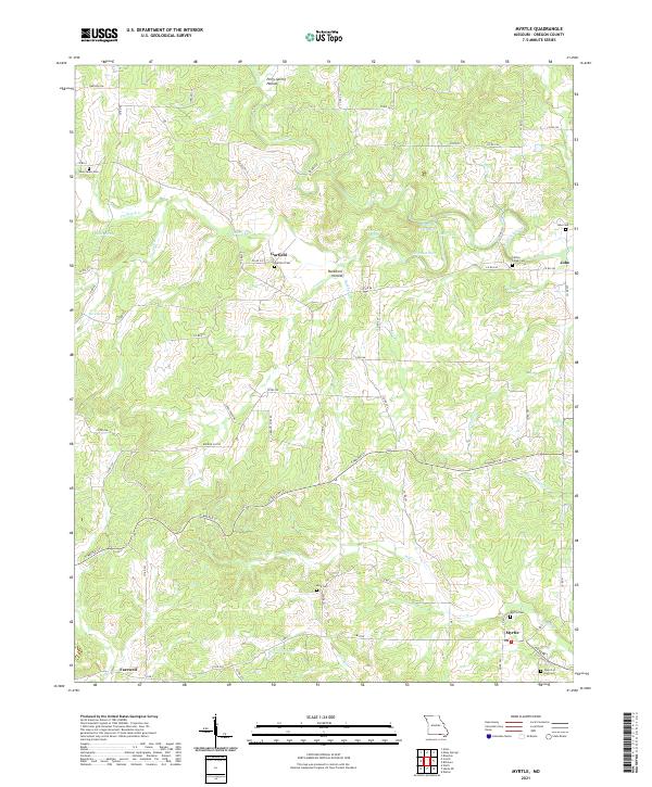 Myrtle, MO — USGS 7.5-minute topo (2021)