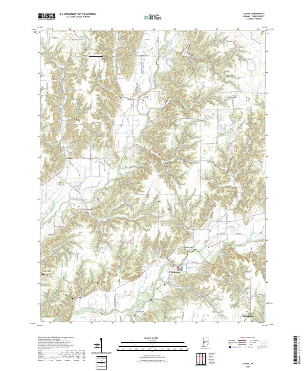 Catlin, IN — USGS 7.5-minute topo (2022)