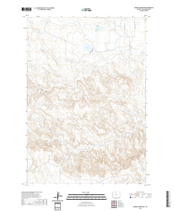 Wardel Reservoir, WY — USGS 7.5-minute topo (2021)