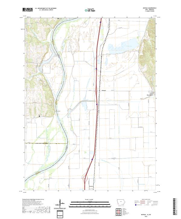 McPaul, IA-NE — USGS 7.5-minute topo (2022)