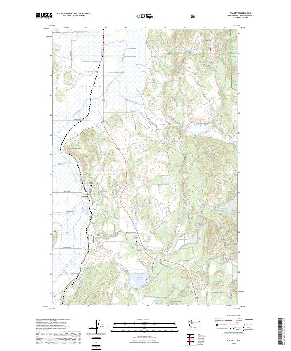Valley, WA — USGS 7.5-minute topo (2023)