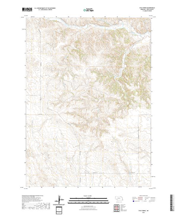Kyle Creek, NE — USGS 7.5-minute topo (2021)