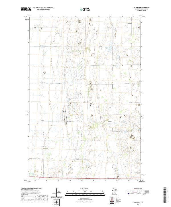 Hawley NW, MN — USGS 7.5-minute topo (2022)
