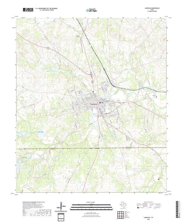 Lampasas, TX — USGS 7.5-minute topo (2022)