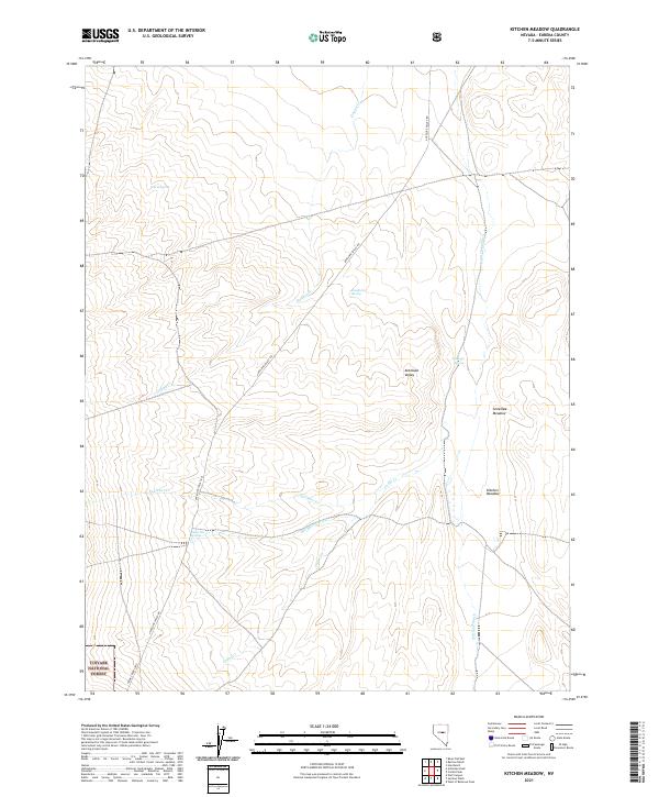 Kitchen Meadow, NV — USGS 7.5-minute topo (2021)