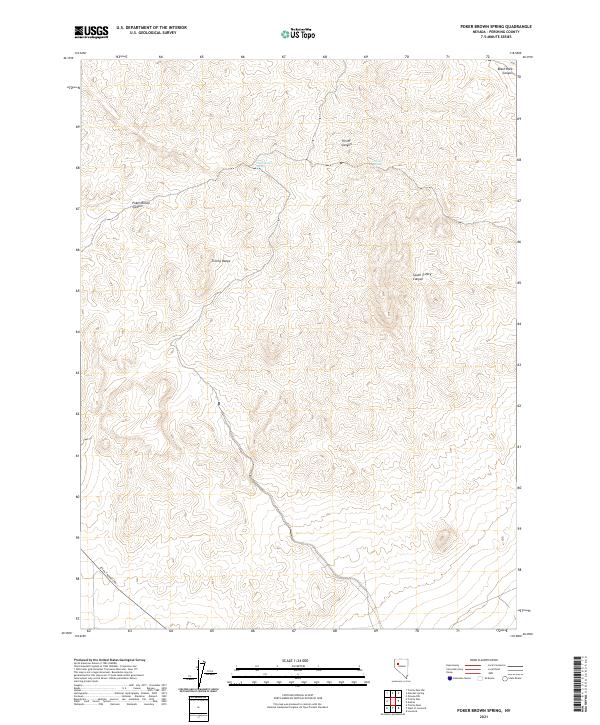 Poker Brown Spring, NV — USGS 7.5-minute topo (2021)