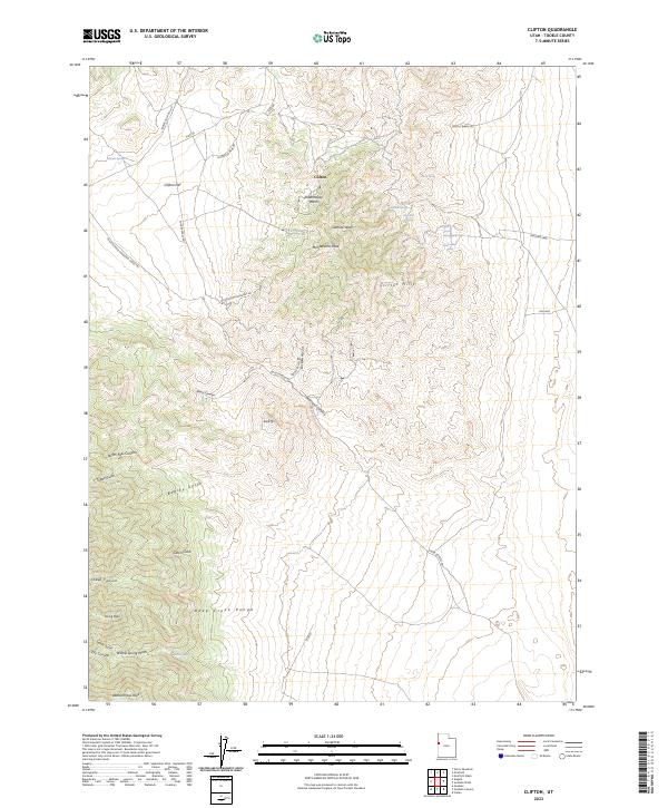 Clifton, UT — USGS 7.5-minute topo (2023)