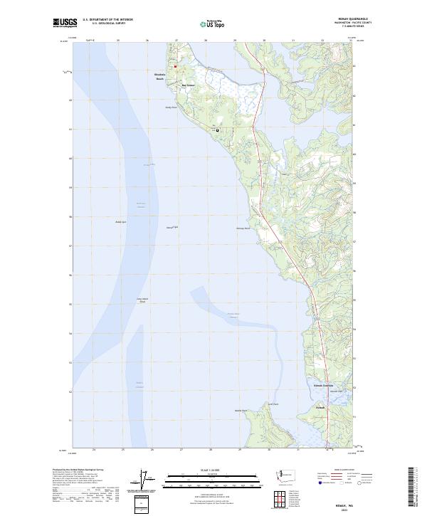 Nemah, WA — USGS 7.5-minute topo (2023)