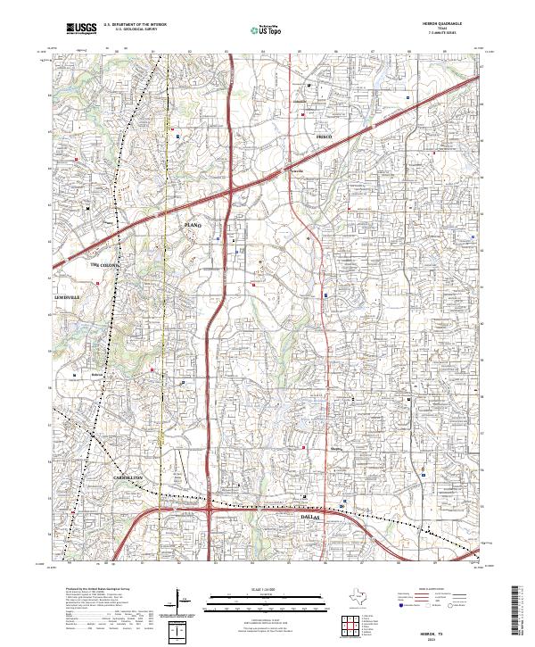 Hebron, TX — USGS 7.5-minute topo (2023)