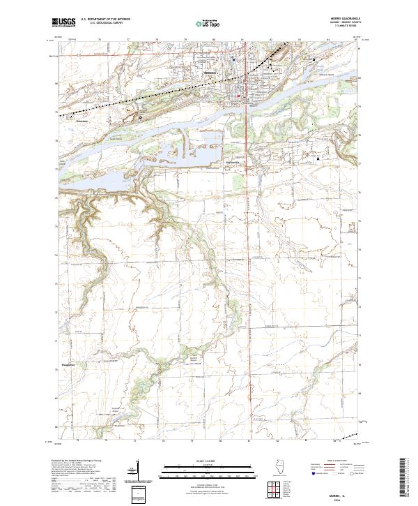 Morris, IL — USGS 7.5-minute topo (2024)