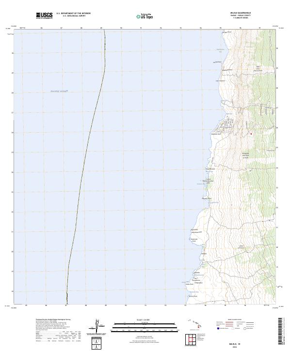 Milolii, HI — USGS 7.5-minute topo (2024)