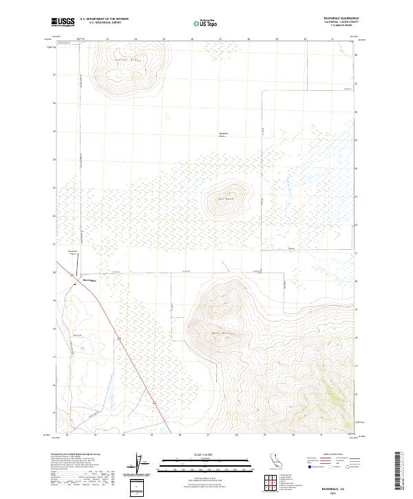 Ravendale, CA — USGS 7.5-minute topo (2021)