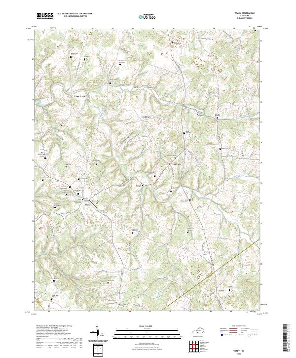 Tracy, KY — USGS 7.5-minute topo (2022)