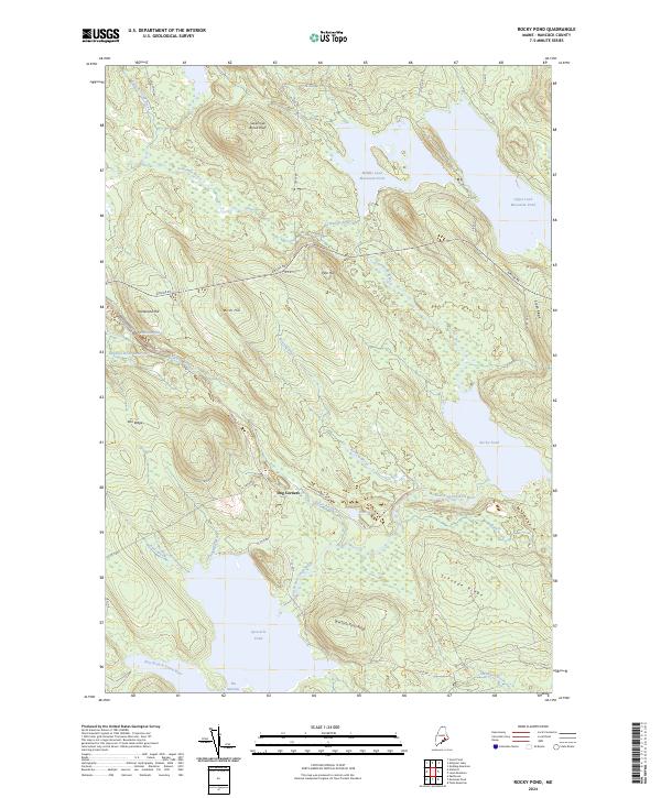 Rocky Pond, ME — USGS 7.5-minute topo (2024)