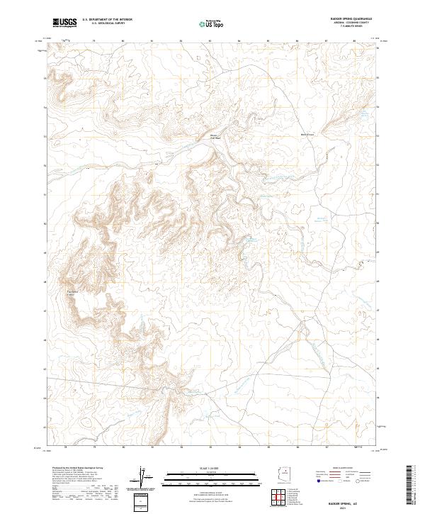 Badger Spring, AZ — USGS 7.5-minute topo (2021)