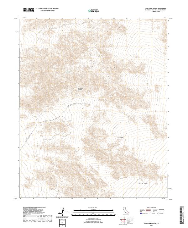 Sheep Camp Spring, CA — USGS 7.5-minute topo (2021)