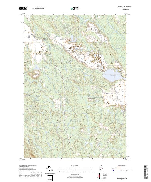 Schoodic Lake, ME — USGS 7.5-minute topo (2024)