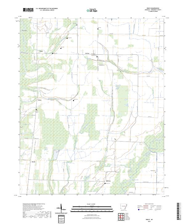 Grays, AR — USGS 7.5-minute topo (2024)