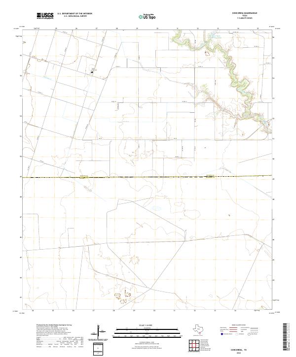 Concordia, TX — USGS 7.5-minute topo (2022)