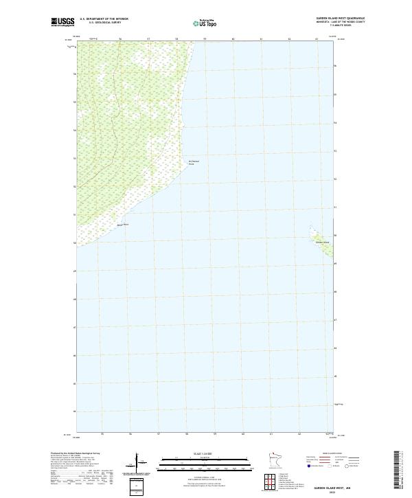 Garden Island West, MN — USGS 7.5-minute topo (2022)