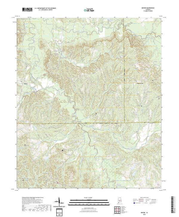 Minter, AL — USGS 7.5-minute topo (2024)
