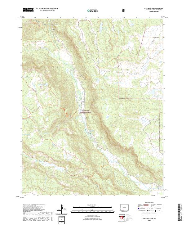 Spectacle Lake, CO — USGS 7.5-minute topo (2022)