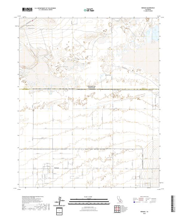 Redman, CA — USGS 7.5-minute topo (2022)