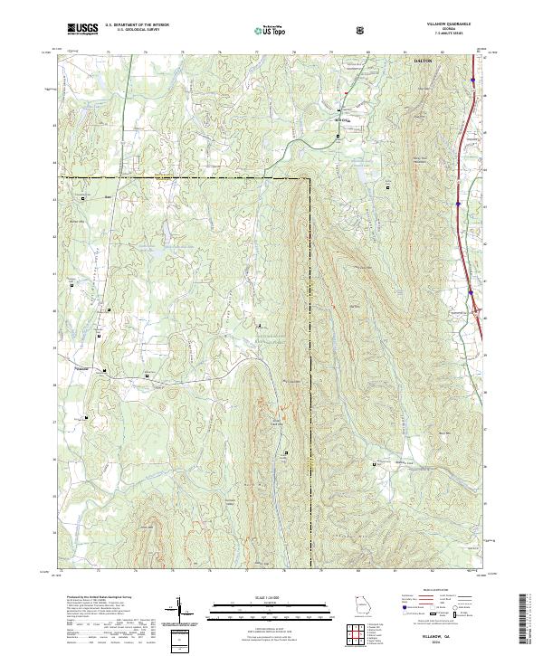 Villanow, GA — USGS 7.5-minute topo (2024)