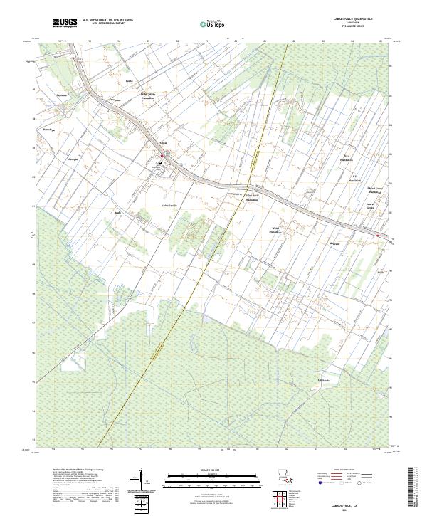 Labadieville, LA — USGS 7.5-minute topo (2024)