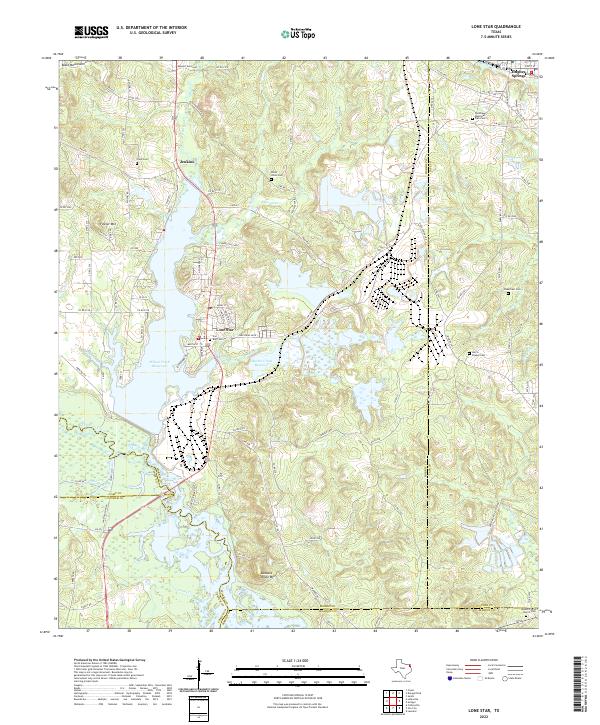 Lone Star, TX — USGS 7.5-minute topo (2022)