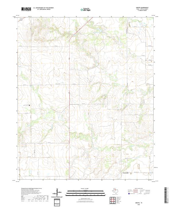 Ginsite, TX — USGS 7.5-minute topo (2022)
