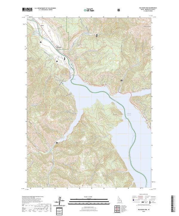 Palisades Dam, ID — USGS 7.5-minute topo (2024)