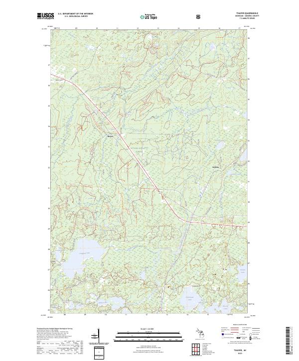Thayer, MI — USGS 7.5-minute topo (2023)