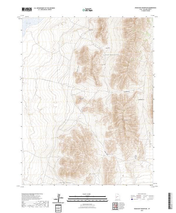Headlight Mountain, UT — USGS 7.5-minute topo (2023)