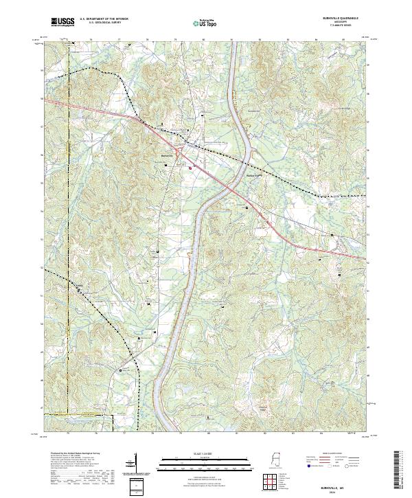 Burnsville, MS — USGS 7.5-minute topo (2024)