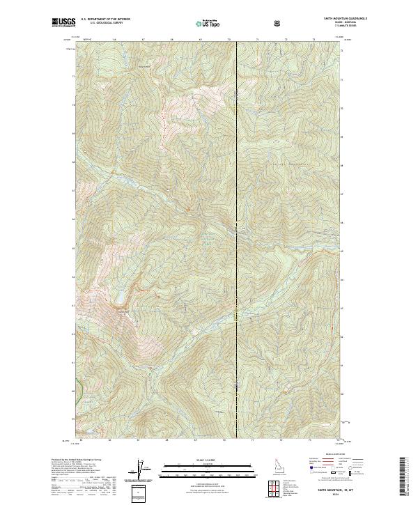 Smith Mountain, ID-MT — USGS 7.5-minute topo (2024)