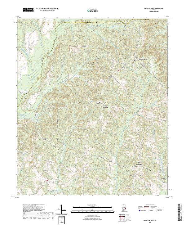 Mount Andrew, AL — USGS 7.5-minute topo (2024)