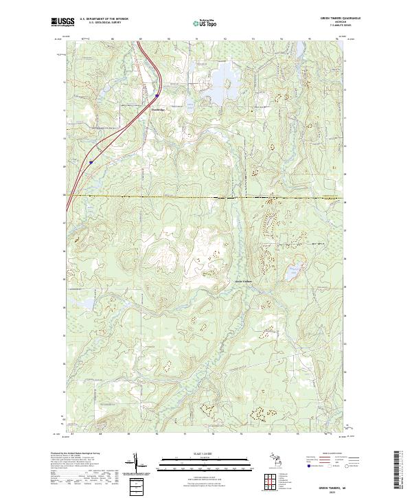 Green Timbers, MI — USGS 7.5-minute topo (2023)