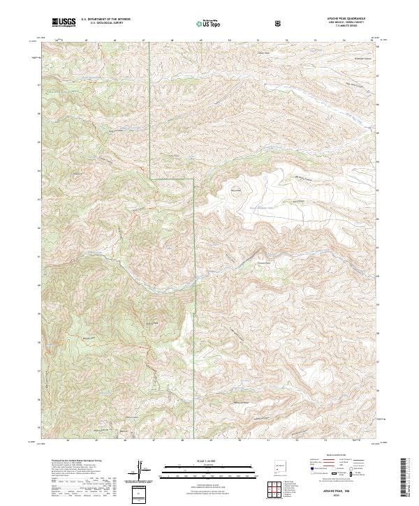 Apache Peak, NM — USGS 7.5-minute topo (2023)