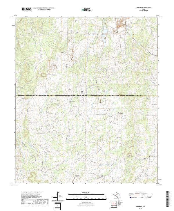 Spice Rock, TX — USGS 7.5-minute topo (2022)
