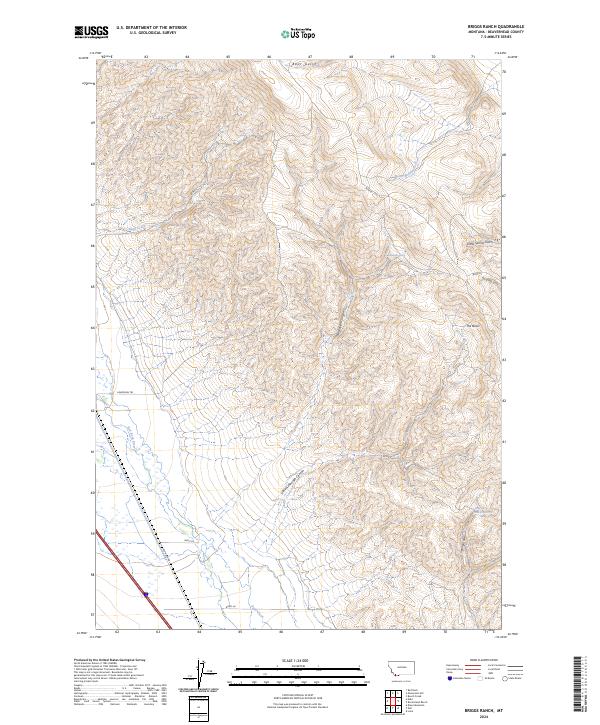 Briggs Ranch, MT — USGS 7.5-minute topo (2024)
