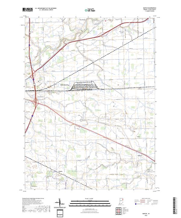 Maples, IN — USGS 7.5-minute topo (2022)