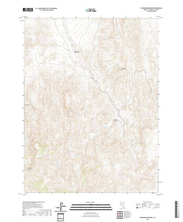 Shoshone Meadows, NV — USGS 7.5-minute topo (2021)