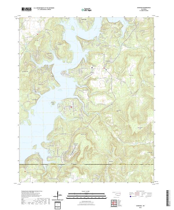 Cookson, OK — USGS 7.5-minute topo (2022)