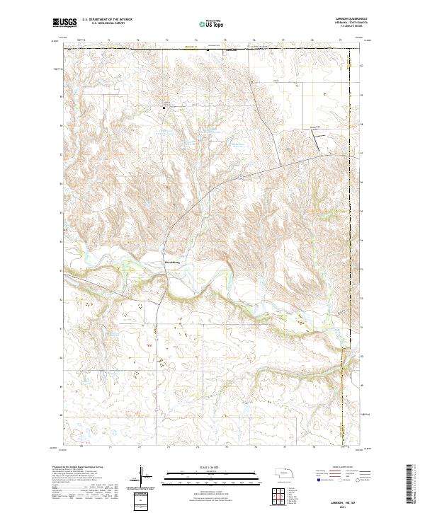 Jamison, NE-SD — USGS 7.5-minute topo (2021)