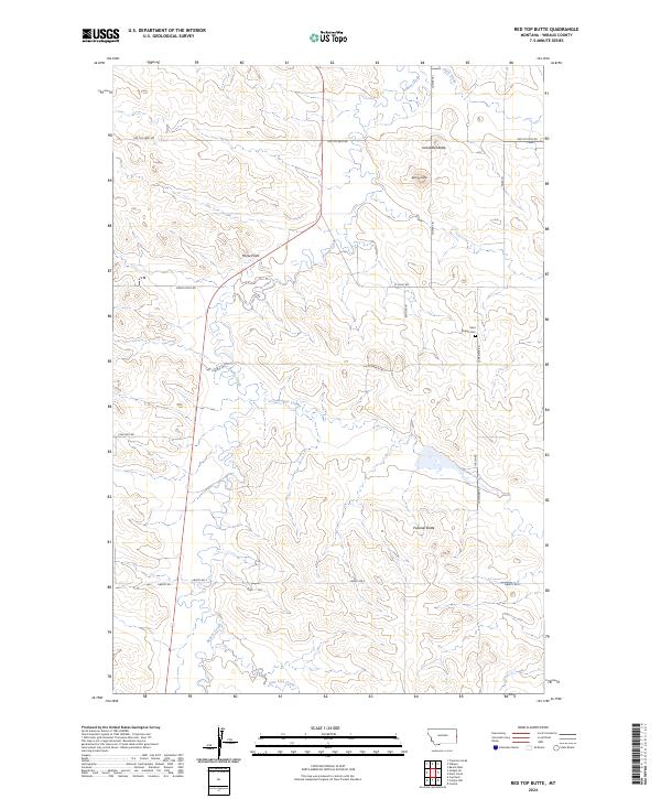 Red Top Butte, MT — USGS 7.5-minute topo (2024)