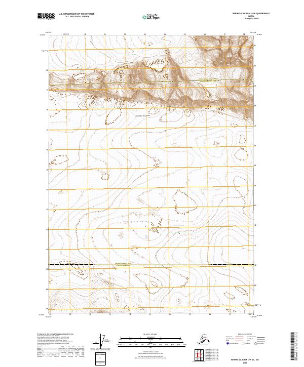 Bering Glacier C-4 SE, AK — USGS 7.5-minute topo (2024)