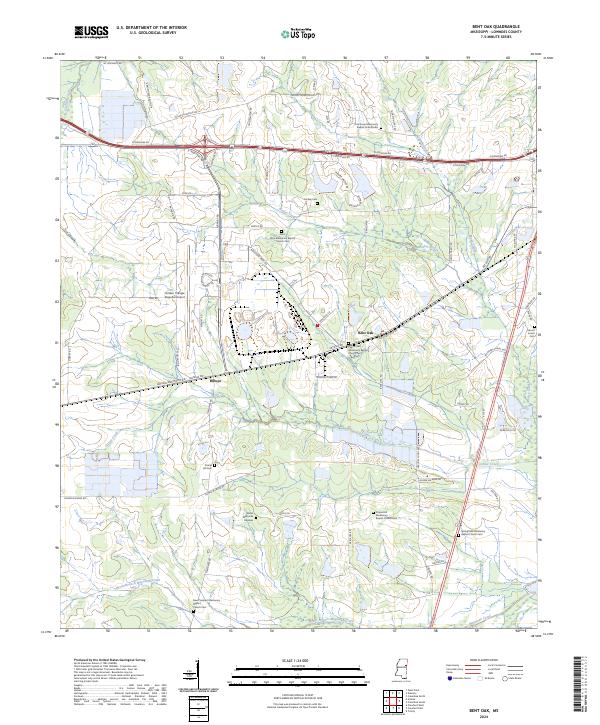 Bent Oak, MS — USGS 7.5-minute topo (2024)